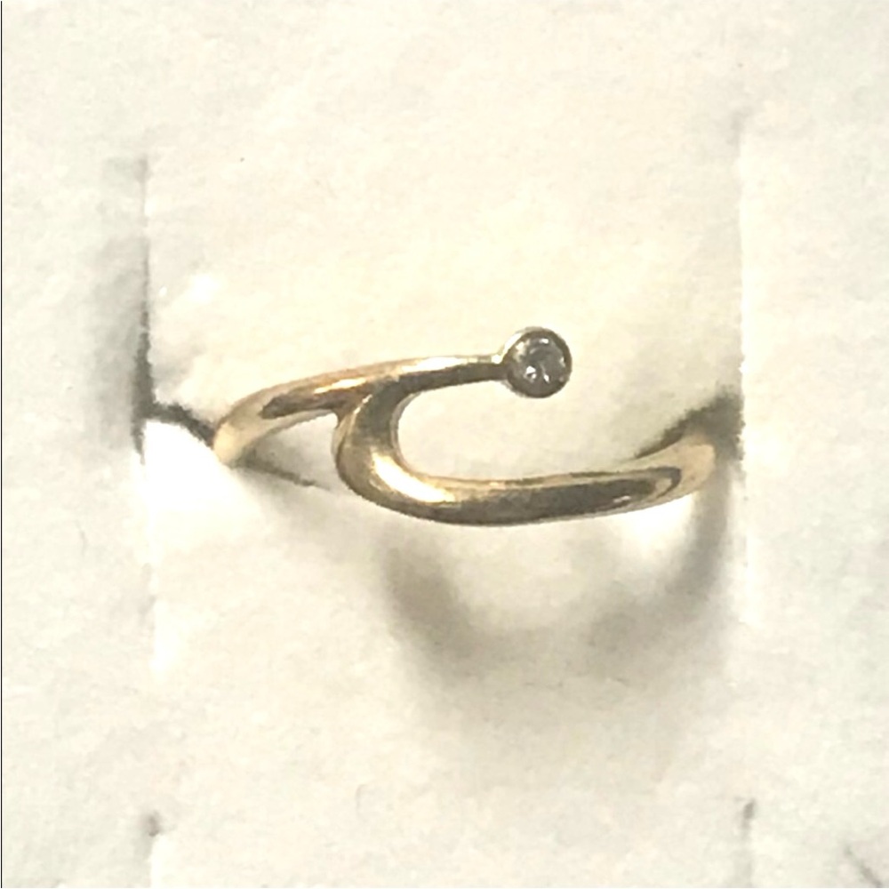 Vintage Avon gold tone 1985 falling star ring size 7